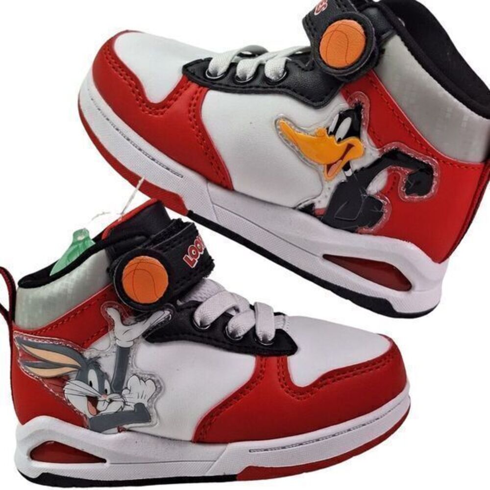 Looney Tunes High Top Shoes Size 8 (16cm) Little‎ Kids Bugs Bunny Daffy Duck New